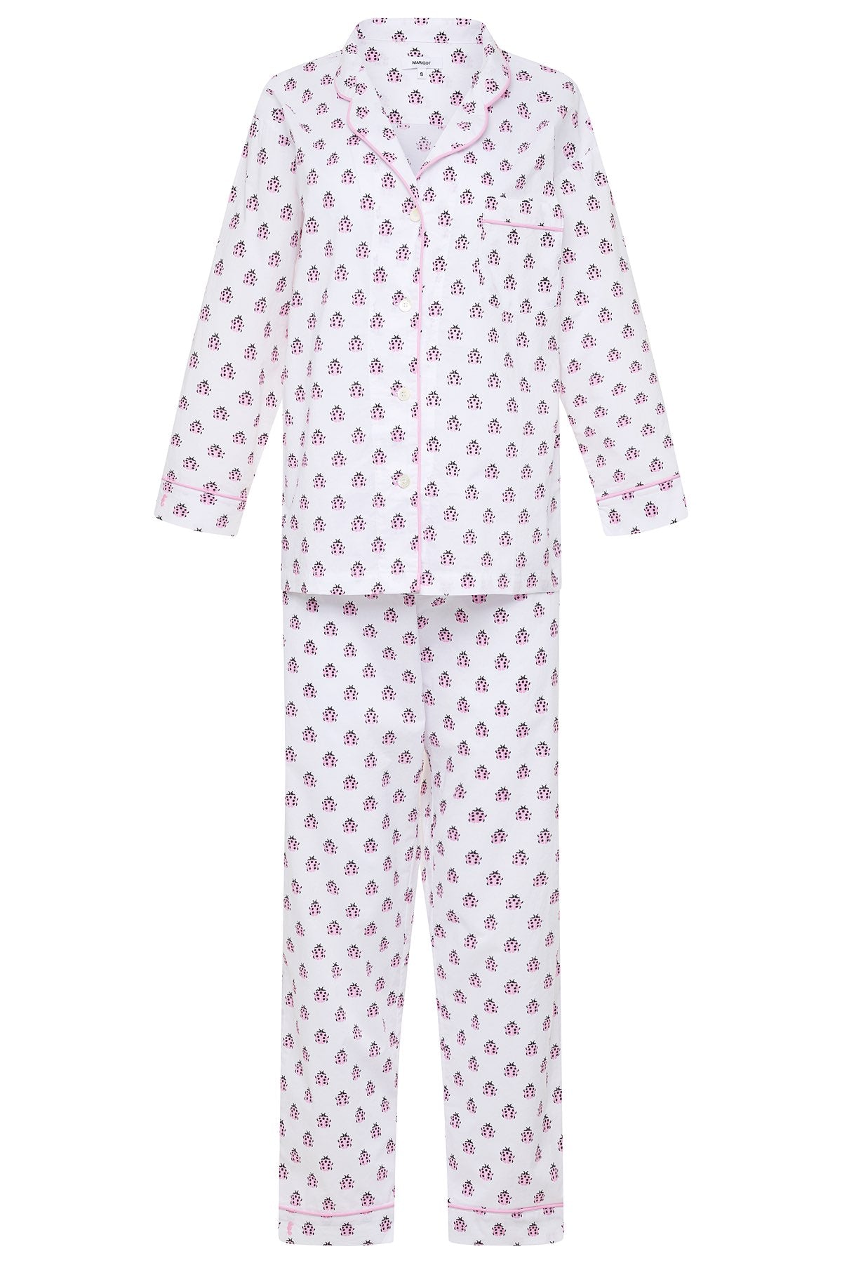 Lorient Block Print Long Pajama Set New