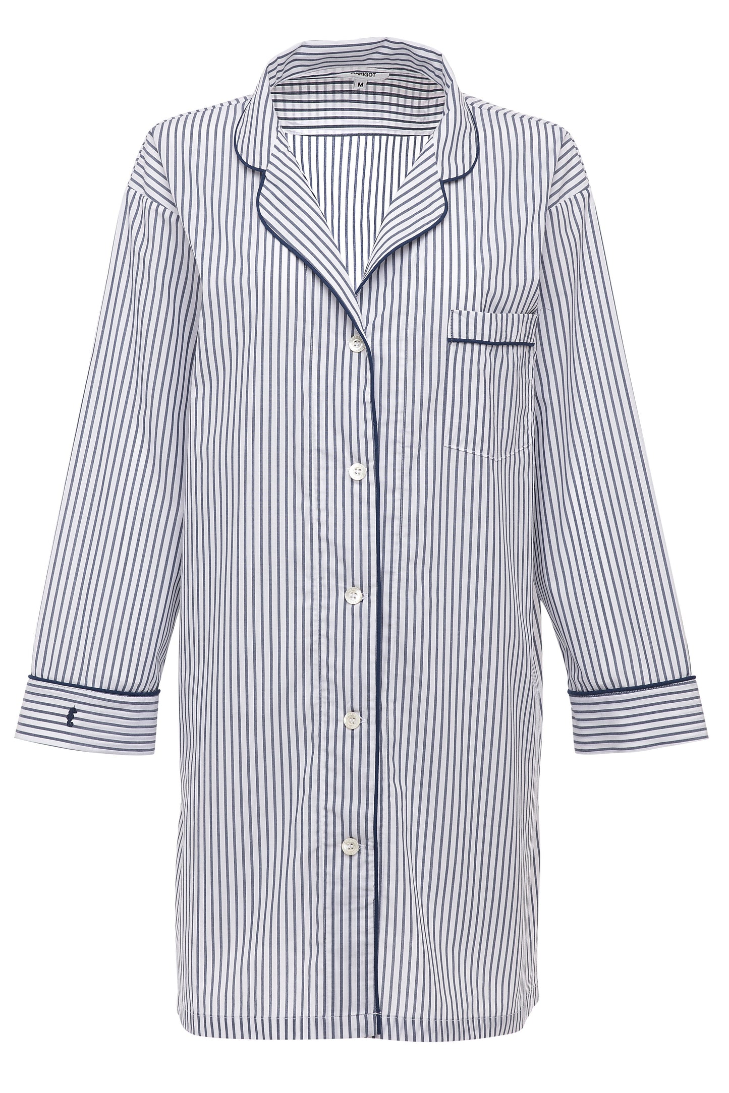 Navy Stripe Navy Piping