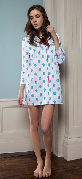 Lorient Block Print Nightshirt - Sale