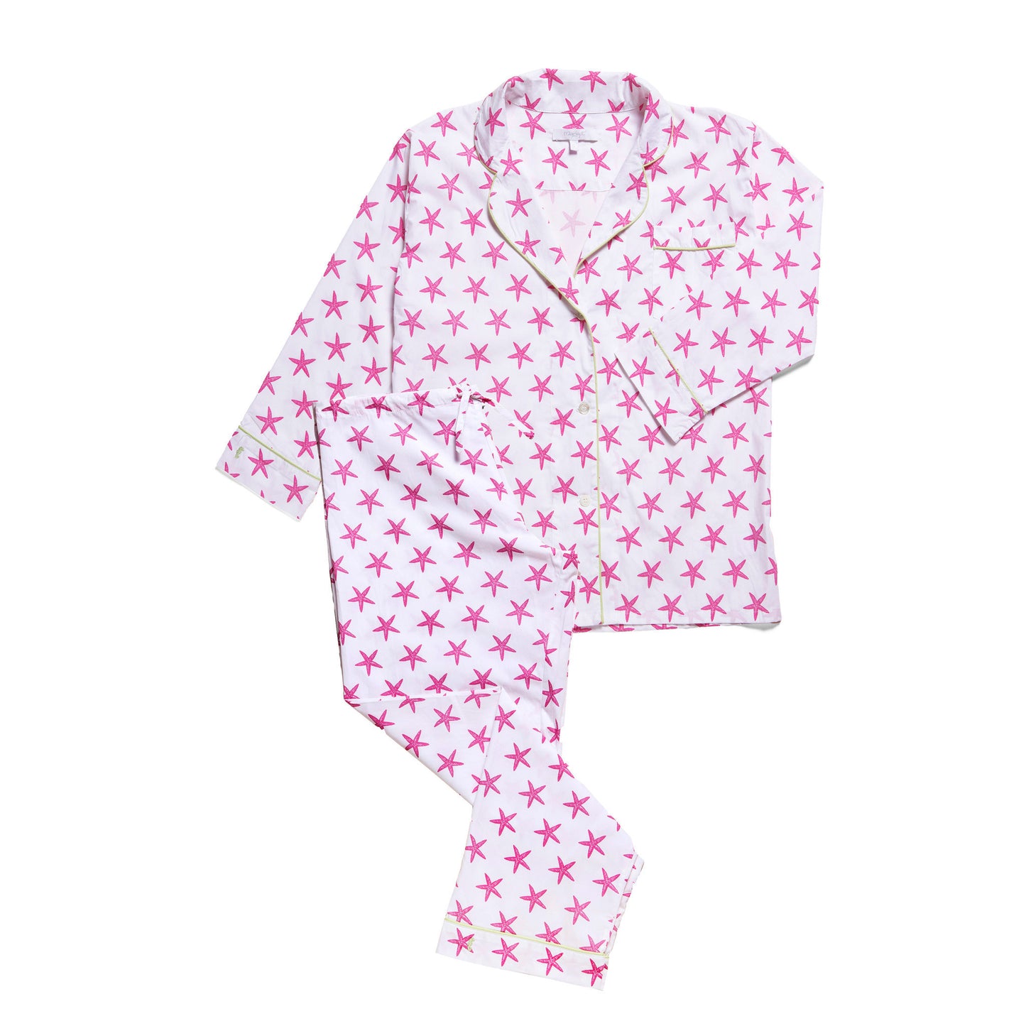 Lorient Block Print Long Pajama Set - Sale