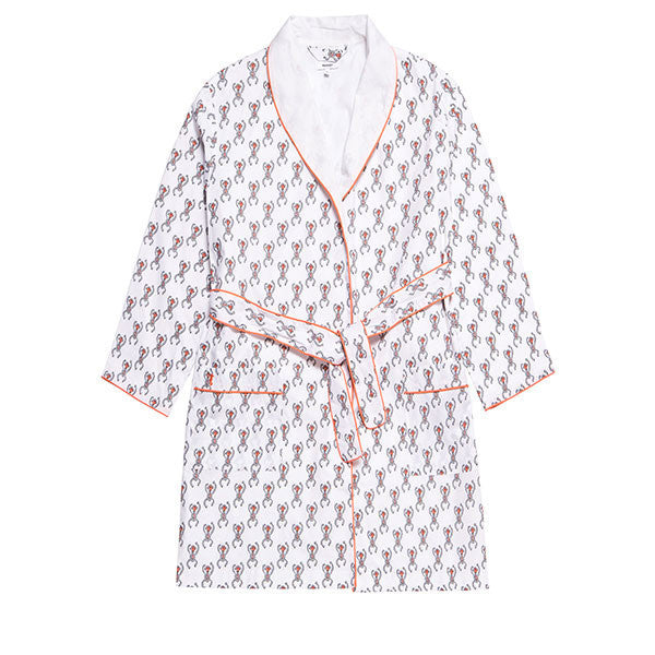 Lorient Block Print Lightweight Robe